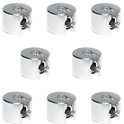 Stoppklemme aus Edelstahl V4A - Seilklemme Drahtklemme Drahtseil Klemme Drahtseilklemme (4mm, 8 Stück)