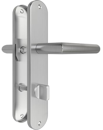 AwmnSrman Drückergarnitur WC Badezimmer Türschloss Türgriffe Innentüren Türklinke 240 * 50 mm Silber