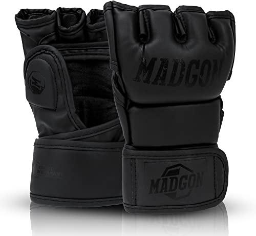 MADGON Premium MMA Handschuhe für Kampfsport, Grappling, Sparring, Krav MAGA, Muay Thai, Boxsack, Pratzen für Männer und Frauen