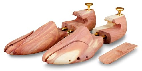 Langer & Messmer Schuhspanner aus Zedernholz für Herren und Damen inkl. Reiseschuhlöffel aus Zedernholz, Größe 34 bis 50, das Original! 42/43 1 Paar