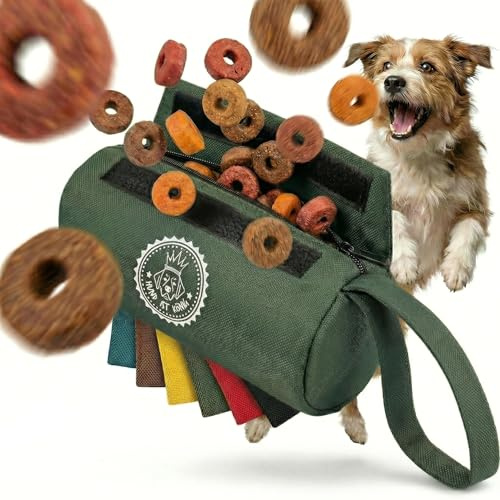 HUND IST KÖNIG Futterdummy für Hunde - Apportierbeutel für Hunde/Futterbeutel Hundetraining klein - Für alle Hunderassen - Perfekt für Dummy Hundetraining + Trainings-eBook, Futterbeutel-Hund