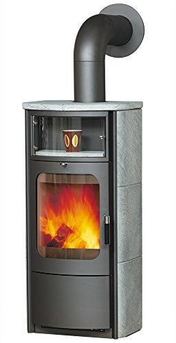 HARK Kaminofen/Dauerbrandofen, Opera-B, 5 KW, Titan/Naturstein