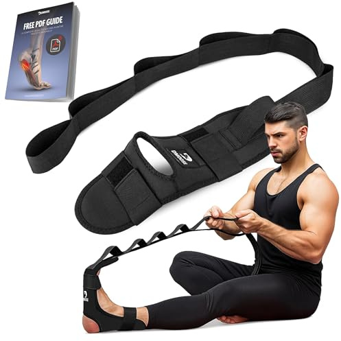 Yoga Gurt Faszienstrecker - Yoga Strap - Yogagurt Faszien Strecker Wadenstrecker & Fußstrecker bei Plantarfasziitis Muskelverspannung Knöchelverletzung - Übungsschlaufe zum Dehnen der Beinmuskulatur
