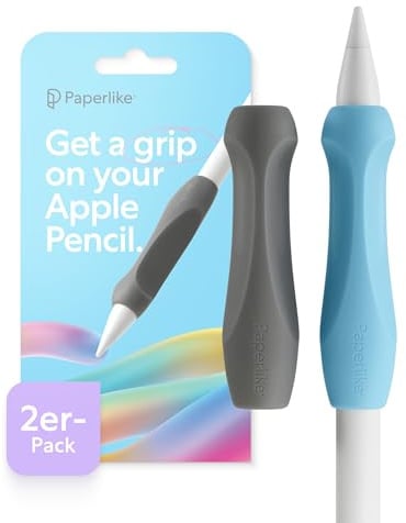 Paperlike® Pencil Grips für Apple Pencil 1. & 2. Generation, USB-C & Pro | 2er-Set, ergonomische Präzision, für Komfort und Kontrolle, unterstützt alle Apple Pencil Funktionen