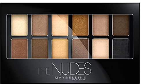 Maybelline New York Lidschatten Palette, The Nudes Palette, 12 Farben