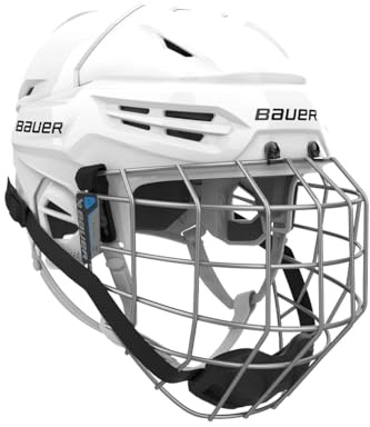 Bauer Re-Akt 55 Helm Combo mit Gitter Senior weiß L weiß