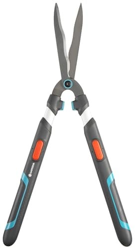 Gardena Heckenschere TeleCut: Leichte Gartenschere zum Schneiden von höheren Hecken, 23 cm, teleskopierbare Hebelarme, ergonomische Aluminiumgriffe (12304-20)