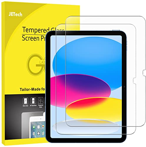 JETech Schutzfolie für iPad (A16) 11./10. Gen, 2 Stück | Für 2025/2022 Modell, HD Klar, Kratzfestes Gehärtetes Glas Displayschutz