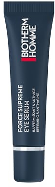 Biotherm Homme Force Supreme Eye Architect Augenserum, belebende Augencreme für Männer, mit blauem Algenextrakt, Pro-Xylane und Life Plankton, Anti Aging Augenpflege für straffere Augenpartie, 15 ml