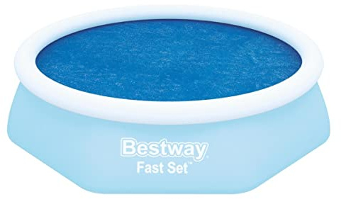 Bestway Flowclear Solarabdeckplane, Ø 210 cm, für runde 244 cm Fast Set Pools, blau, 58060