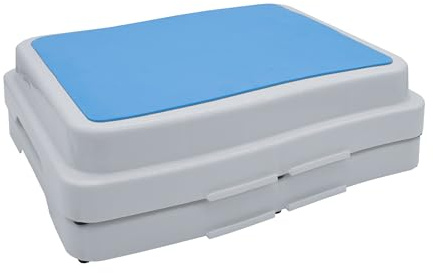Trittstufe stapelbar weiß 50 x 40 cm - 2er Set - Antirutsch Badezimmer Tritthocker - Dusche Einstiegshilfe Badewanne Aufstiegshocker Hochstufe Stufenhocker rutschfest für Senioren und Kinder