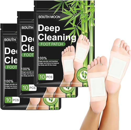 30 Stück Entgiftungspflaster Füße,Detox Fußpflaster Entgiftung,Deep Cleansing Foot Pads Natürliche Fußpads,Fusspflaster zur Entgiftung Detox Pflaster,für Tiefschlaf Stressabbau Reinigung des Körpers