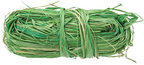 Meister Naturbast 50 g – 1 Stück – Naturmaterial in grün – Witterungsbeständiger, reißfester Raffiabast für DIY, Dekoration und Garten