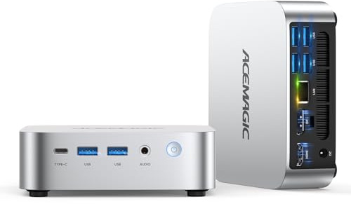 ACEMAGIC K1 Mini PC, Intel Core i5-12600H (12C/16T, bis 4,5 GHz), 32GB DDR4 1TB M.2 SSD Win 11 Pro, Iris Xe Graphics, 4K Triple Display, WiFi 6, BT 5.2, Mini Desktop Computer für Home-Office, Heimkino