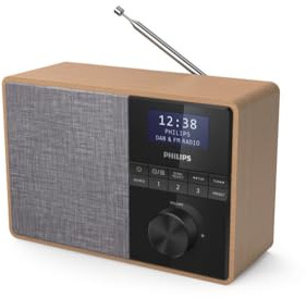 Philips R5505/10 Radio Mit Bluetooth (Holzgehäuse, DAB+/UKW-Radio, 3-Breitband-Lautsprechertreiber, Küchentimer, Küchenradio, Stromnetz Oder Batteriebetrieben)
