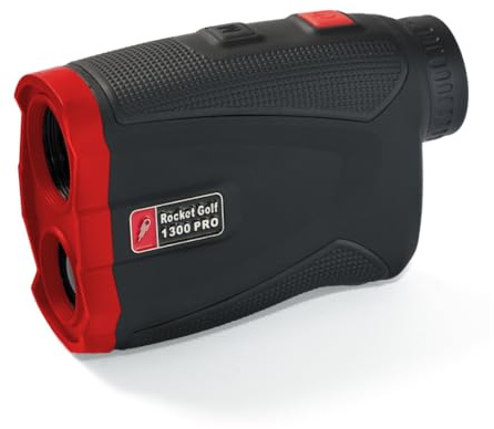 Golflaser.de - Golf Laser Entfernungsmesser Birdie 1300 Pro Slope Black - FlagFinder - 1300m Reichweite - Wasserabweisend - Rangefinder RocketGolf