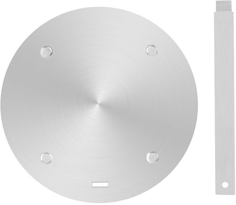 RoseFlower 24cm/9.5 Zoll induktion adapterplatte, adapterplatte für induktionsherd aus Edelstahl, induktion adapter Wärmediffusorplatte mit abnehmbarem Griff，Silber