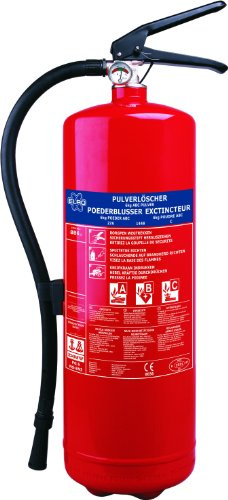 Elro BB6 Feuerlöscher 6 Kg/Pulverlöscher mit Manometer