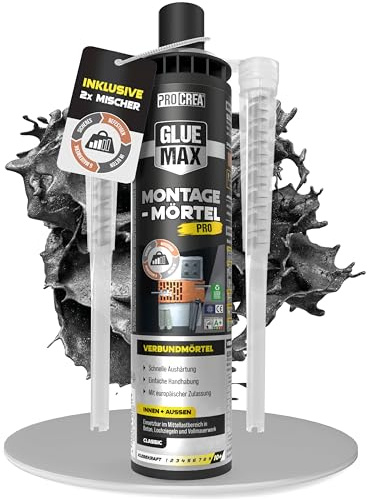 PROCREA® Injektionsmörtel Ankerfix [inkl. 2x Premium-Mischern] Hochleistungs Montagemörtel & Verbundmörtel Kartuschen in bester Qualität - 2K Klebedübel & Flüssigdübel für innen & außen