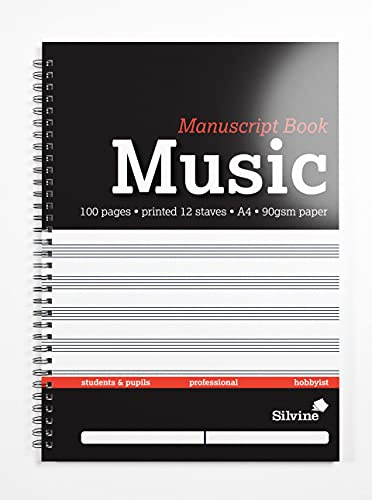 Silvine Notenbuch, A4, 12 Noten, 100 Seiten