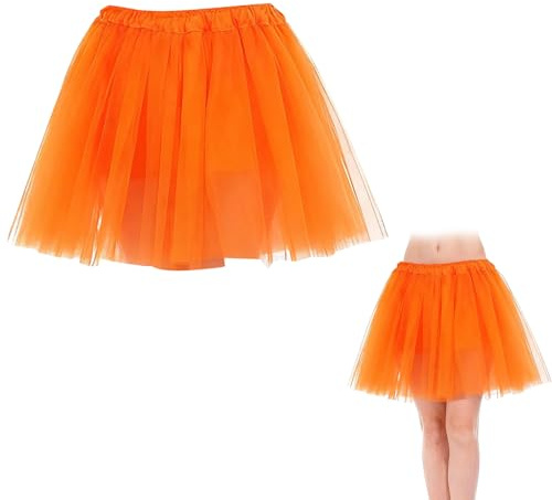 Tüllrock Damen,Tutu Röck,Tüllrock,Klassisch Elastisch 3 Lagig Tüll 80er Rock Tütü Dirndl Damen Kurz,Tanzrock Ballett Tanzkleid für Gothic Rock,Karneval,Weihnachten,Geburtstag,Kostüm Party
