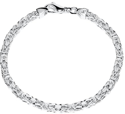 JEWLIX Silberarmband Königsketten Design aus 925er Silber 4,5 mm - 19cm KA0045