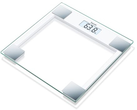 Beurer GS 14 Glaswaage (Bis 150 kg Tragkraft und 100 g Einteilung)