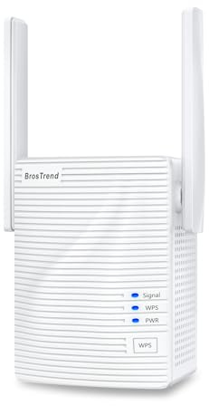 BrosTrend 1200 Mbit/s WLAN Repeater, AC1200 Dual WLAN Verstärker WiFi, WPS Einfache Einrichtung, LAN Port, Funktioniert mit Allen WiFi Routern (Unterstützt Telekom Magenta Entertain TV/Router Nicht)