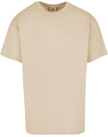 Urban Classics Herren Organic Basic Tee – Regular Fit T Shirt aus Bio Baumwolle mit Rundhals im minimalistischen Streetwear Style für Alltag Freizeit und Casual Outfits,Sand,M