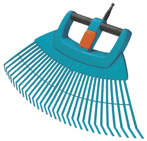 Gardena combisystem-Kunststoff-Fächerbesen XXL Vario: Der extrabreite Gartenrechen für das Zusammenfegen von Laub und Gartenabfällen, Arbeitsbreite 77 cm, passend zu Allen cs-Stielen (3107-20)