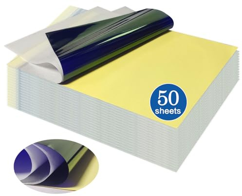 PIXESTT 50 Blatt Stencil Papier A4 | Tattoo Papier für klare Übertragung Saubere Linien Für Hand- & Maschinenübertragung
