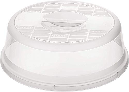 Rotho Basic Mikrowellenabdeckhaube, Kunststoff (PP) BPA-frei, transparent, (26.5 x 26.5 x 6.5 cm)