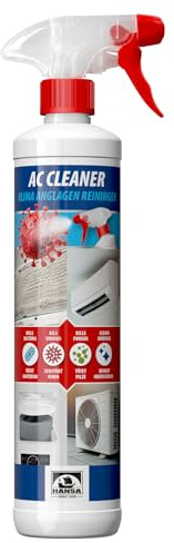 HANSA Klimaanlagenreiniger (500ml), Reiniger für Filter, Luftbefeuchter, Klimaanlagen, Verdampfer, effektiv, einfach anzuwenden, beseitigt Bakterien, Pilze und Viren