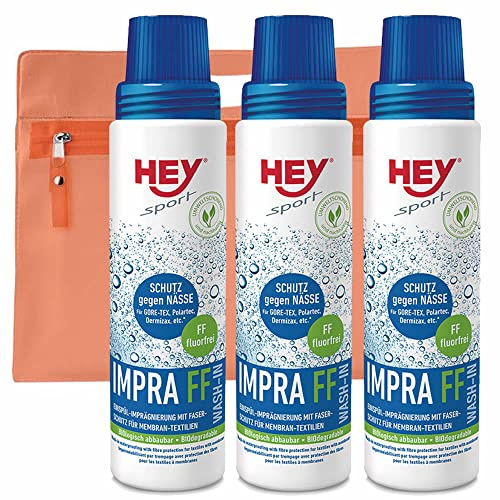 Hey Sport Imprägniermittel - 3er Pack (3 x 250ml) + RennerXXL Kulturbeutel