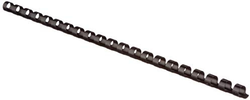 Leitz 35042 Plastikbinderücken, A4, Kunststoff, 10 mm, 65 Blatt, 100 Stück, schwarz