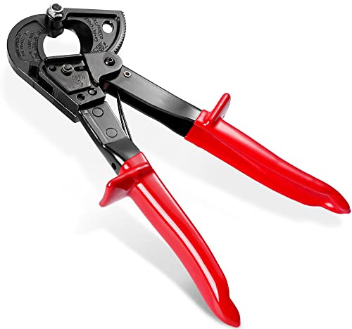 Robuster Ratschenkabelschneider, HS-325A Hochleistungs-Ratschenkabelschneider aus Aluminium und Kupfer, Ratschenschneider und Drahtkabelschneider Schneiden Sie bis zu 240 mm².