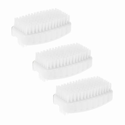 PARSA Beauty Nagelbürste 3er-Set Weiß, Handbürste doppelseitig | Anwendungsbereiche mit der, An Jedem Ort, Flexible Borsten die, Optimale Reinigung Durch, Hochwertiges Set