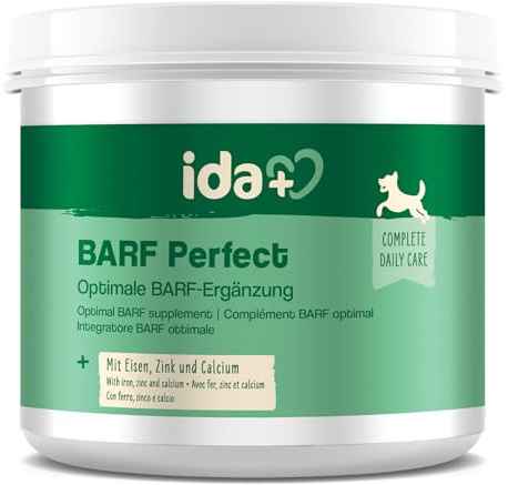 ida+ Barf Perfect 400g – Barf Mineralien für Hunde – Magnesium - Barf Zusatz Hund Komplett - Zink - Calcium - Barf Pulver - Barf Zusatz Futter - Gelenke