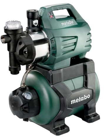 metabo Hauswasserwerk HWWI 3500/25 Inox, 600970000, 1100 W | Max. Fördermenge: 3500 l/h, ideal für 1-2 Regner, max. Förderhöhe: 45 m, 4,5 bar