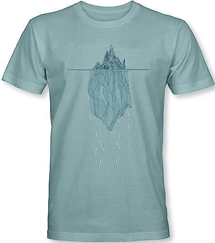 Berg T-Shirt Herren : Mond-Berge - Kletter T-Shirt Männer - Geschenk für Wanderer - Bergsteiger Outdoor Ausrüstung
