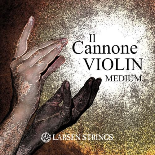 LARSEN STRINGS Violin Saiten II Cannone - 4/4 Violine - Medium - 4-Saiten Satz, Spannung 22,6 kg/49.20 lbs