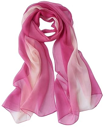 Seidentuch Sommer Ankunft Mode Chiffon Schals Gradient Farben Georgette Weibliche Seidenschals 50 * 160Cm-Pink