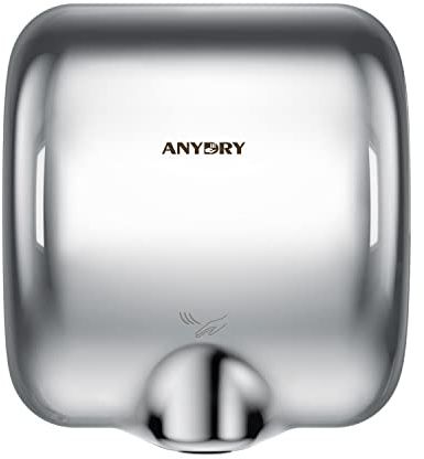 anydry 2800 Klassisch Elektrischer Händetrockner Automatisch 8-12 Sekunden Schnell Trocken Wandmontage Polieren Edelstahl 1400-1650W.