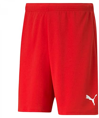 PUMA Herren Teamrise Shorts, Puma Red-puma White, L EU