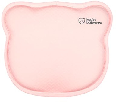 KOALA BABYCARE Babykissen Plagiozephalie, abnehmbar (mit Zwei Kissenbezügen), hilft EIN Plattkopfsyndrom vorzubeugen und zu behandeln. Aus Memory Foam - Rosa