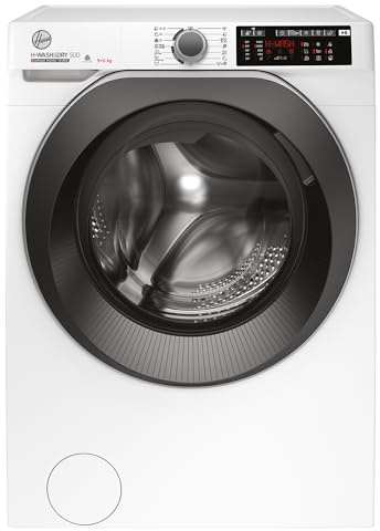 Hoover H-WASH 500 HDQ 496AMBS Waschtrockner / 9 kg Waschen / 6 kg Trocknen / 1400 U/Min. / Eco-Power Inverter Motor/Power Care System/ActiveSteam Dampffunktion/Aquastop/WLAN