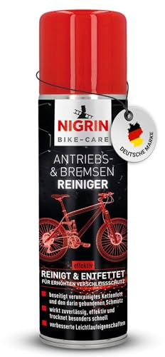 NIGRIN BIKE-CARE Fahrrad Kettenreiniger, 300 ml Sprühdose, Fahrradkette reinigen, entfettet Fahrradketten