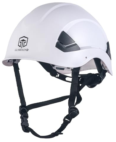 Schutzhelm belüftet, Sicherheitshelm bauhelm mit EN 397 Industriehelm, ANSI Z89.1 zugelassene Arbeitshelm für Industrie und BAU (Weiß)