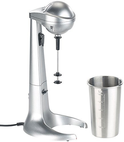 Rosenstein & Söhne Milchshake Mixer: Elektrischer Drink-Mixer mit Edelstahl-Becher, 65 Watt (Shake, Shaker elektrisch, Eiweiß)