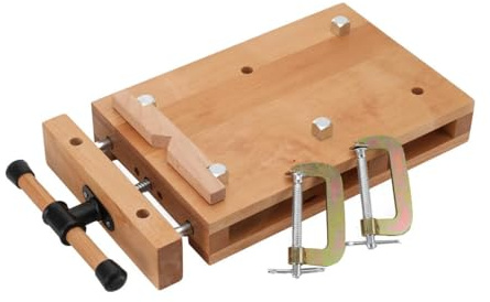MECUTP Tragbare Hobelbank | Mini Werkbank, Mobil Holz Schraubstock Workbench, Werktisch Aus Buchenholz Klemmen Hobeln, Vielseitig Verstellbar Werkbänke - Arbeitstisch/Spanntisch